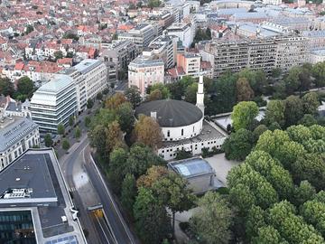 Grote Moskee Brussel Jubelpark Islamitisch en cultureel centrum van België luchtbeeld