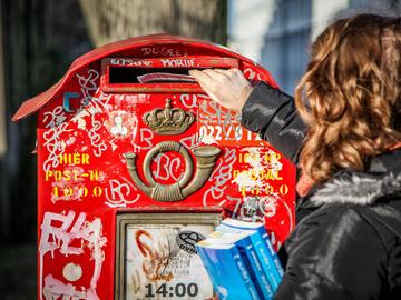Brievenbus Bpost Belgische Post graffiti brief