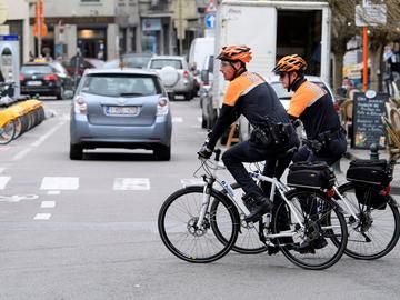 Fietsbrigade politie Elsene Fernand Cocqplein