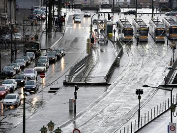 Sluiting Stefaniatunnel Poelaertplein Justitiepaleis MIVB tram openbaar vervoer mobiliteit