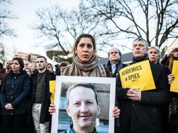 Amnesty International protest veroordeling Ahmadreza Djalali VUB gastdocent uit Iran en Hamid op 14 februari 2017 3