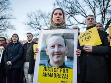Amnesty International protest veroordeling Djalali en Hamid op 14 februari 2017
