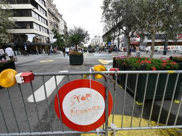 Voetgangerszone Beursplein protest pietonnier 2