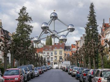 18-04 2017 zicht op Atomium