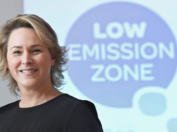 Persconferentie van minister voor Huisvesting, Levenskwaliteit, Leefmilieu en Energie Céline Fremault over de start van de lage emissiezone in Brussel op 1 januari 2018