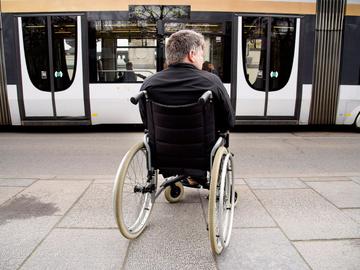 Rolstoelgebruiker in Brussel