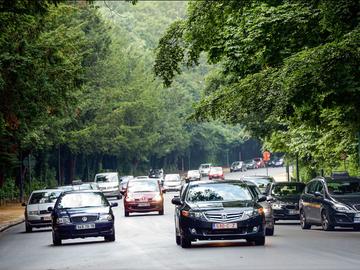 Autoverkeer in Ter Kamerenbos