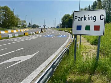 Parking C, Heizel afrit R0