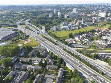 De Brusselse Ring ter hoogte van Anderlecht