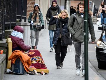 Dakloos in Brussel daklozen straatbewoners arm
