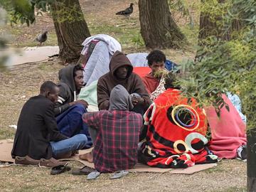 20180814 transmigranten asielzoekers Maximiliaanpark migratie vluchtelingen dakloos daklozen