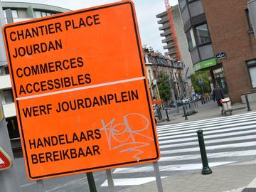 20180830 Werf heraanleg Jourdanplein handelaars blijven bereikbaar
