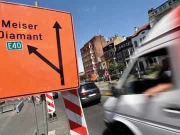 Schaarbeek werken aan Reyerstunnel Reyers Diamant