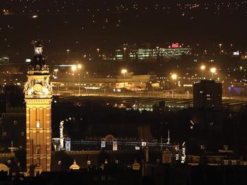 Sint-Gillis nachtbeeld stadhuis luchtbeeld gevangenis