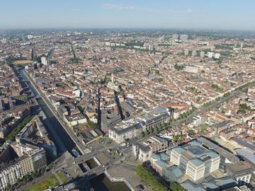 Sint-Jans-Molenbeek luchtbeeld kanaalzone