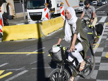 Fietsen in Brussel.
