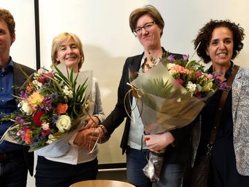 20181029 Jef Van Damme (SPA) en Khadija Zamouri (Open VLD) worden schepen in Sint-Jans-Molenbeek onder burgemeester Catherine Moureaux (PS) 2
