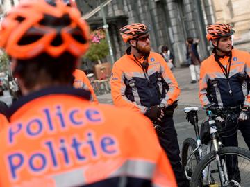 Fietsbrigade van de lokale Brusselse politie