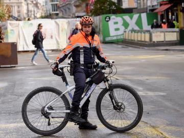 Fietsbrigade van de lokale Brusselse politie