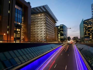 Het Europagebouw in de Wetstraat: de hoofdzetel van de Europese Raad, een ontwerp van Philippe Samyn & Partners