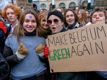 Klimaatspijbelaars op 10 januari 2019, een initiatief van Youth For Climate