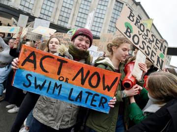 Klimaatspijbelaars op donderdag 17 januari 2019