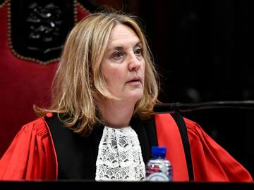 Laurence Massart, voorzitter van het gerechtshof tijdens het assisenproces van de verdachten van de aanslag op het Joods Museum in 2014