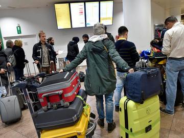 Afhandeling van bagage in Brussels Airport, de luchthaven van Zaventem
