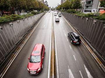 De Rogiertunnel onder het Rogierplein