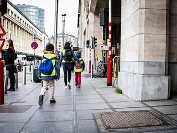Kinderen uit het Nederlandstalig onderwijs in Brussel op uitstap