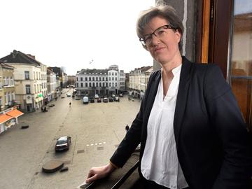 Burgemeester Catherine Moureaux (PS), in het gemeentehuis van Sint-Jans-Molenbeek