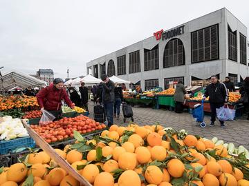 Foodmet, de markt op de site van Abattoir, aan de slachthuizen van Anderlecht in Kuregem