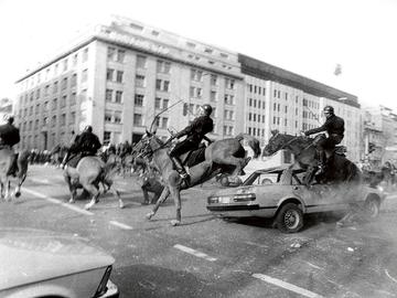 Betoging van staalarbeiders op 11 februari 1982