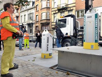 Ondergrondse glasbollen van Net Brussel