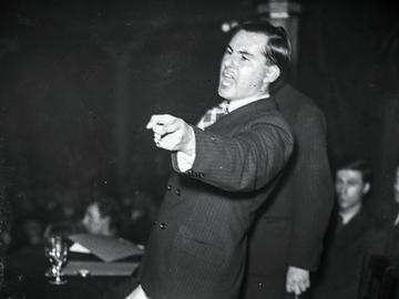 Beeldspraak Leon Degrelle op Rex meeting in 1936