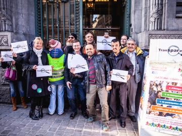 20190405 Transparencia protesteert voor Brussels Parlement