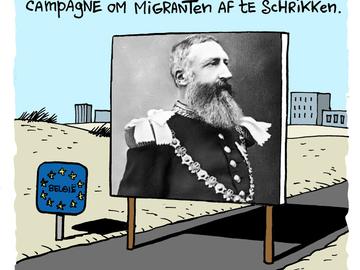 Cartoon Migranten afschrikken BRUZZ ACTUA 1659