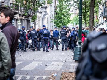 20190430 protest ecole 1 school Schaarbeek ouders vermeend misbruik kleuter politie