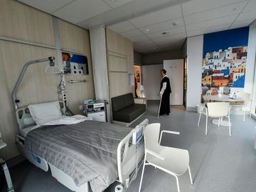 Een patiëntenkamer in ziekenhuis Delta