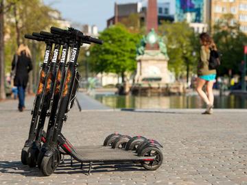 Flash deelsteps op de vismarkt in Brussel freefloating