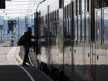 Treinreiziger in het Noordstation