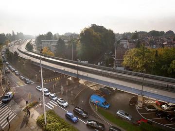 Het viaduct Herrmann-Debroux in Oudergem