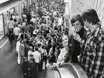 Inhuldiging Brusselse metro op 20 oktober 1976