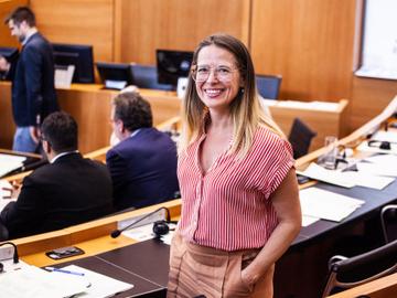 Els Rochette (One.Brussels) bij de eedaflegging van de nieuwe Brusselse parlementsleden op 11 juni 2019