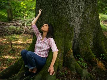 Ilse Simoens, biologe in het Zoniënwoud Japans bosbaden