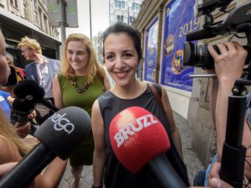 Onderhandelingen vorming Brusselse regering Elke Van Den Brandt (Groen) en Zakia Khattabi (Ecolo)