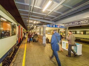 Het treinstation Brussel-Zuid
