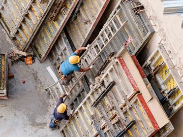 Een bouwwerf in Brussel