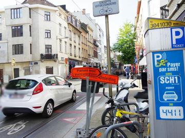 De Haachtsesteenweg in Schaarbeek. Vaak het decor van snelheidsovertredingen in het verkeer.