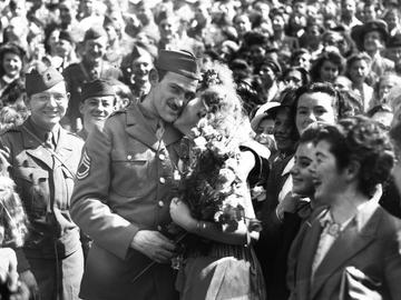 8 mei 1945: V-day na de bevrijding van België in Brussel
